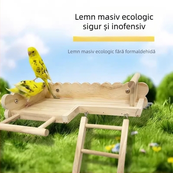 Pat din lemn masiv pentru papagal, bujor negru Phoenix, piele de tigru, scări de alpinism, platformă pentru colivie, decor pentru păsări, ustensile pentru păsări, consumabile