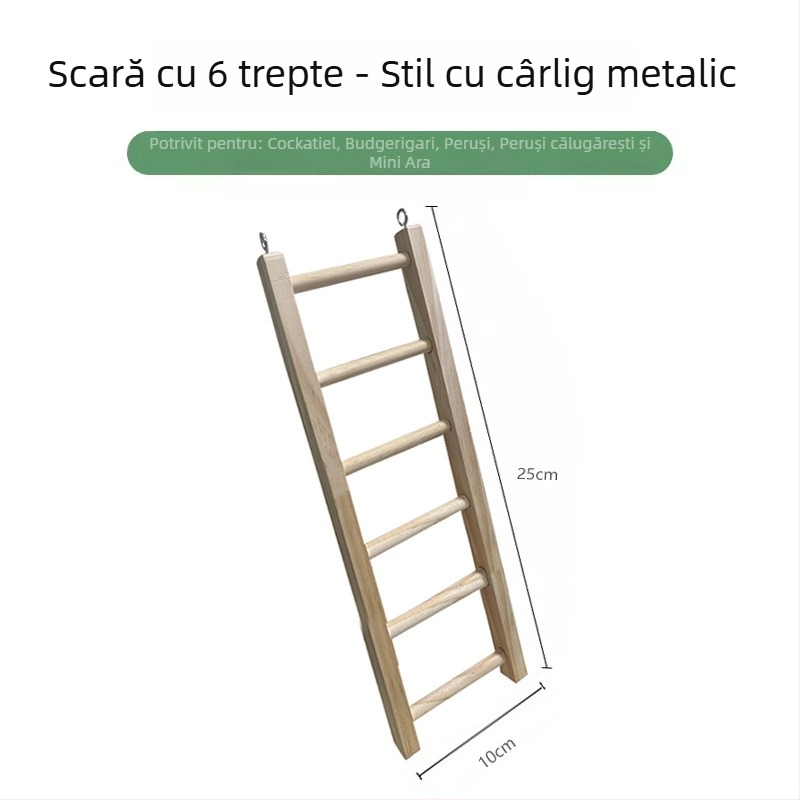 Pat din lemn masiv pentru papagal, bujor negru Phoenix, piele de tigru, scări de alpinism, platformă pentru colivie, decor pentru păsări, ustensile pentru păsări, consumabile