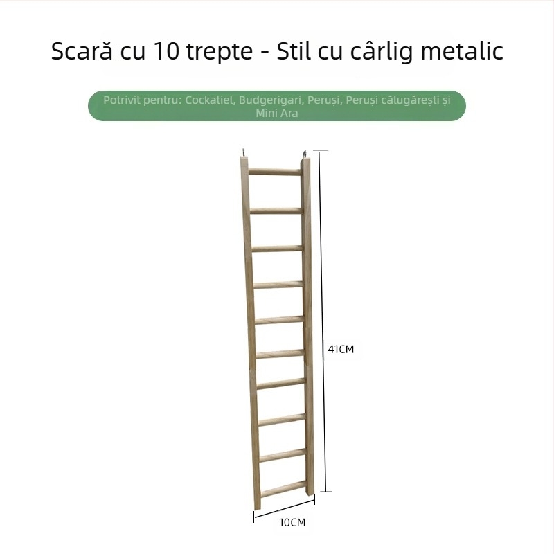 Pat din lemn masiv pentru papagal, bujor negru Phoenix, piele de tigru, scări de alpinism, platformă pentru colivie, decor pentru păsări, ustensile pentru păsări, consumabile