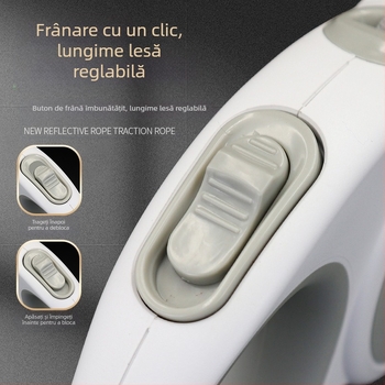 Lesă retractabilă automată pentru animale de companie, lesă reflectorizantă pentru câini, lesă pentru câini de 5 m, consumabile pentru animale de companie