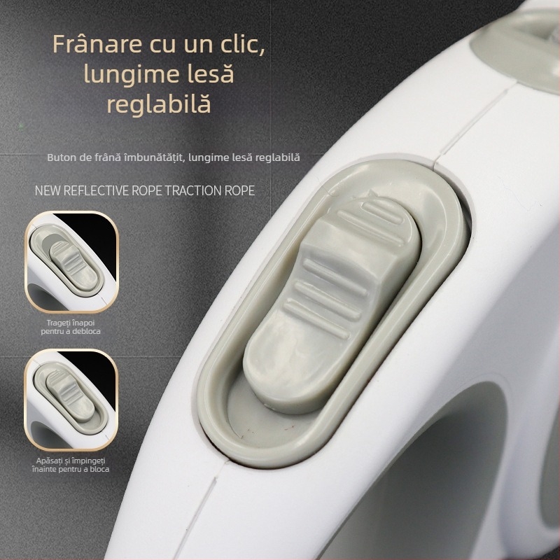 Lesă retractabilă automată pentru animale de companie, lesă reflectorizantă pentru câini, lesă pentru câini de 5 m, consumabile pentru animale de companie