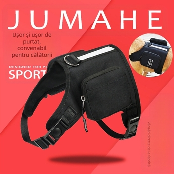 Rucsac nou de camuflaj pentru câini, geantă portabilă pentru animale de companie, pentru câini de dimensiuni mici și mijlocii, frânghie de tracțiune, consumabile pentru animale de companie