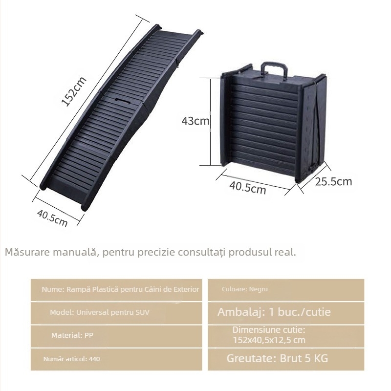 Scară de cățărat Amazon pentru câini, scară mare pentru câini, rampă pentru pisici, rampă antiderapantă din plastic, pliabilă pentru mașini, scări pentru animale de companie