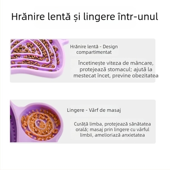 Livrare gratuită covoraș pentru gheare de pisică, capacitate mare, pentru bol cu mâncare lentă pentru pisici și câini, cu fund de ventuză, anti-șoc, pentru hrană pentru pisici și câini
