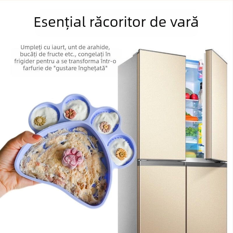 Livrare gratuită covoraș pentru gheare de pisică, capacitate mare, pentru bol cu mâncare lentă pentru pisici și câini, cu fund de ventuză, anti-șoc, pentru hrană pentru pisici și câini