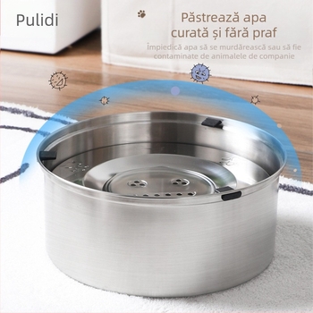 Ustensile pentru hrana animalelor de companie pentru pisici și câini, bol suspendat din oțel inoxidabil, bazin plutitor pentru câini, apă potabilă, bol de mare capacitate pentru hrană, bol pentru animale de companie