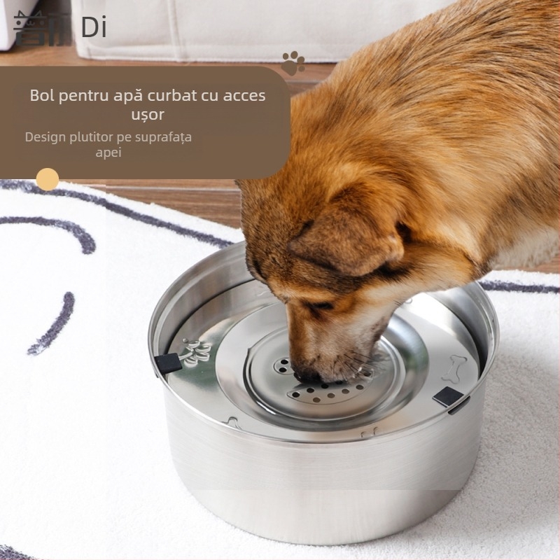 Ustensile pentru hrana animalelor de companie pentru pisici și câini, bol suspendat din oțel inoxidabil, bazin plutitor pentru câini, apă potabilă, bol de mare capacitate pentru hrană, bol pentru animale de companie