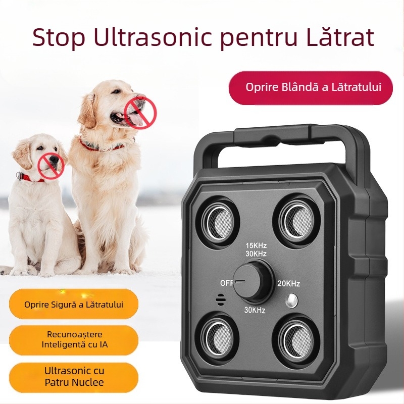 Nou dispozitiv transfrontalier de dresaj pentru câini cu ultrasunete, anti-lătrat, control vocal automat, consumabile de dresaj pentru animale de companie Amazon