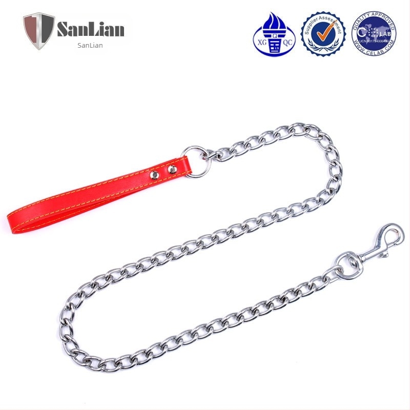 Lanț de tracțiune din piele, en-gros, 120 cm, triplu, pentru animale de companie, direct din fabrică
