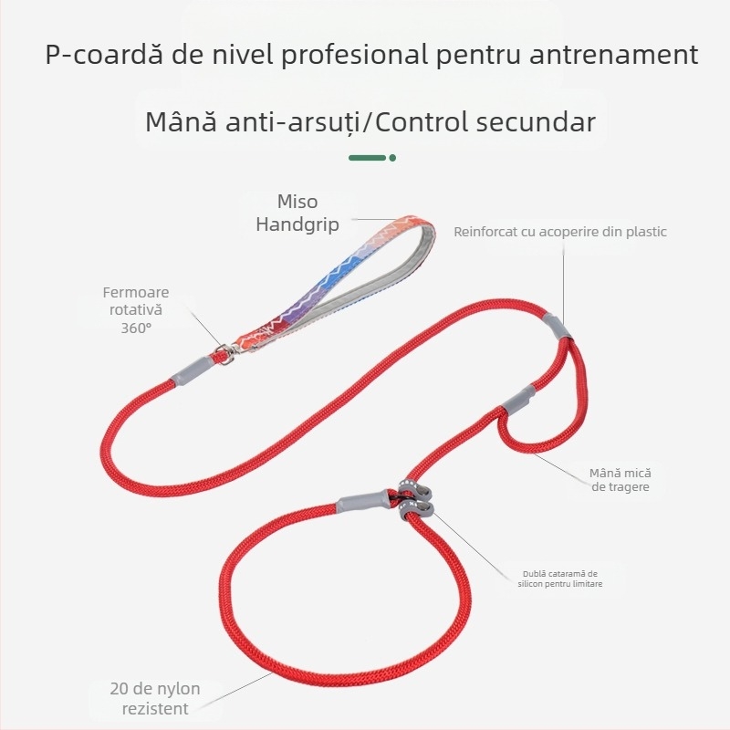 Vânzări directe din fabrică de lesă universală pentru câini cu lanț P, anti-explozie, anti-rupere, instrument de plimbare a câinilor, articole pentru animale de companie en-gros, portabilă