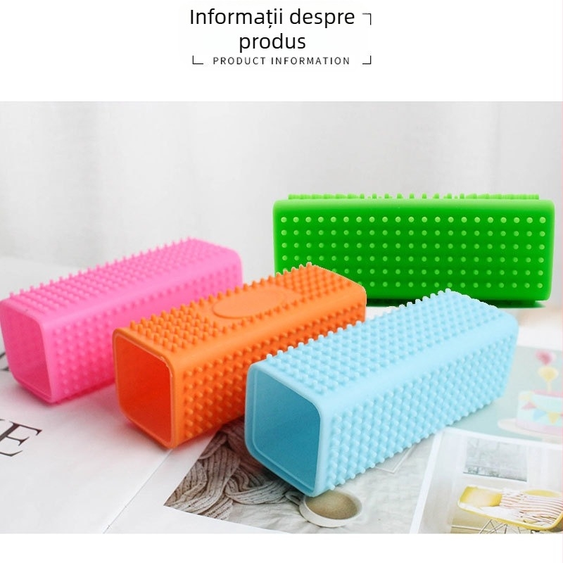 Perie din silicon pentru îndepărtarea părului Hartley, curățitor de păr pentru pisici, pieptene pentru păr de pisică, pieptene pentru câini, curățare pentru animale de companie, îndepărtare lipicioasă a părului