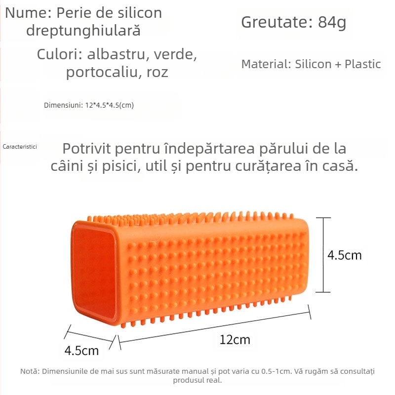 Perie din silicon pentru îndepărtarea părului Hartley, curățitor de păr pentru pisici, pieptene pentru păr de pisică, pieptene pentru câini, curățare pentru animale de companie, îndepărtare lipicioasă a părului