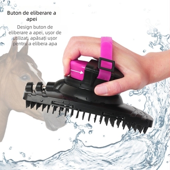 Perie pentru cai, Accesorii pentru hamuri, Perie de baie, Perie de masaj, Accesorii pentru cai, Perie cu pulverizator de apă, Perie de baie pentru animale de companie, Perie pentru accesorii ecvestre
