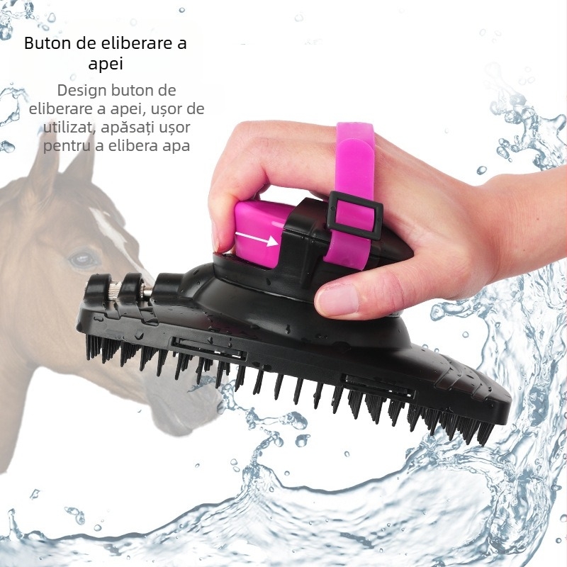 Perie pentru cai, Accesorii pentru hamuri, Perie de baie, Perie de masaj, Accesorii pentru cai, Perie cu pulverizator de apă, Perie de baie pentru animale de companie, Perie pentru accesorii ecvestre