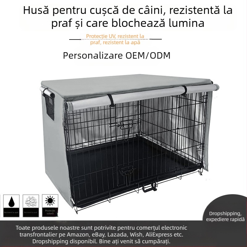 Copertină de praf pentru cuști de animale în aer liber, pentru uz casnic, producători, en-gros, husă de protecție pentru cuști de sârmă pentru animale de companie în aer liber