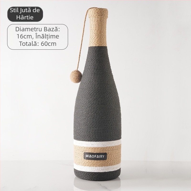 Cuib de zgârieturi pentru pisici din sisal, rezistent la uzură, firimituri, cuib de pisici integrat, bazin de zgârieturi extra mare, rezistent la zgârieturi, neputrezit, placă cu gheare pentru pisici