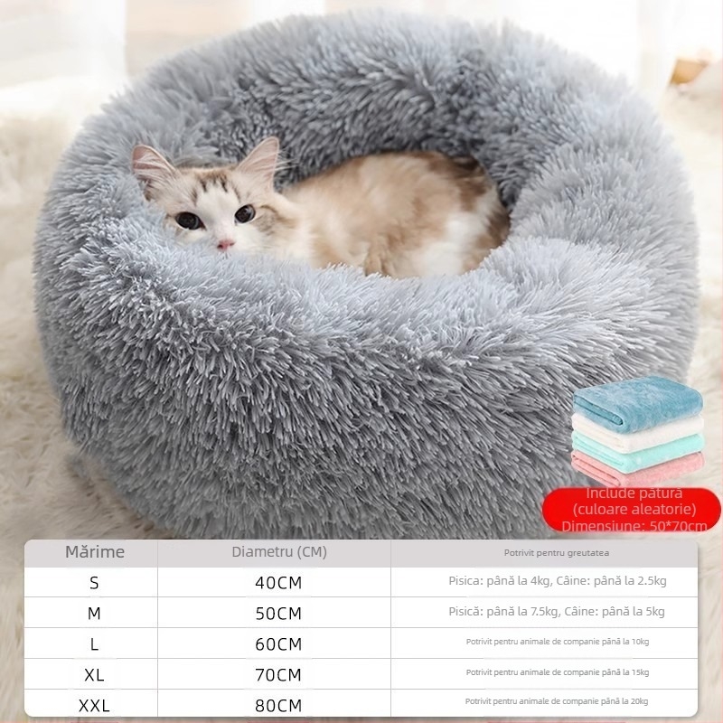 Cușcă de pisică pentru patru anotimpuri, universală, de iarnă, caldă, de pluș, pentru pisici, saltea de dormit, Teddy, mare, mediu, mic, pentru câini, consumabile pentru animale de companie