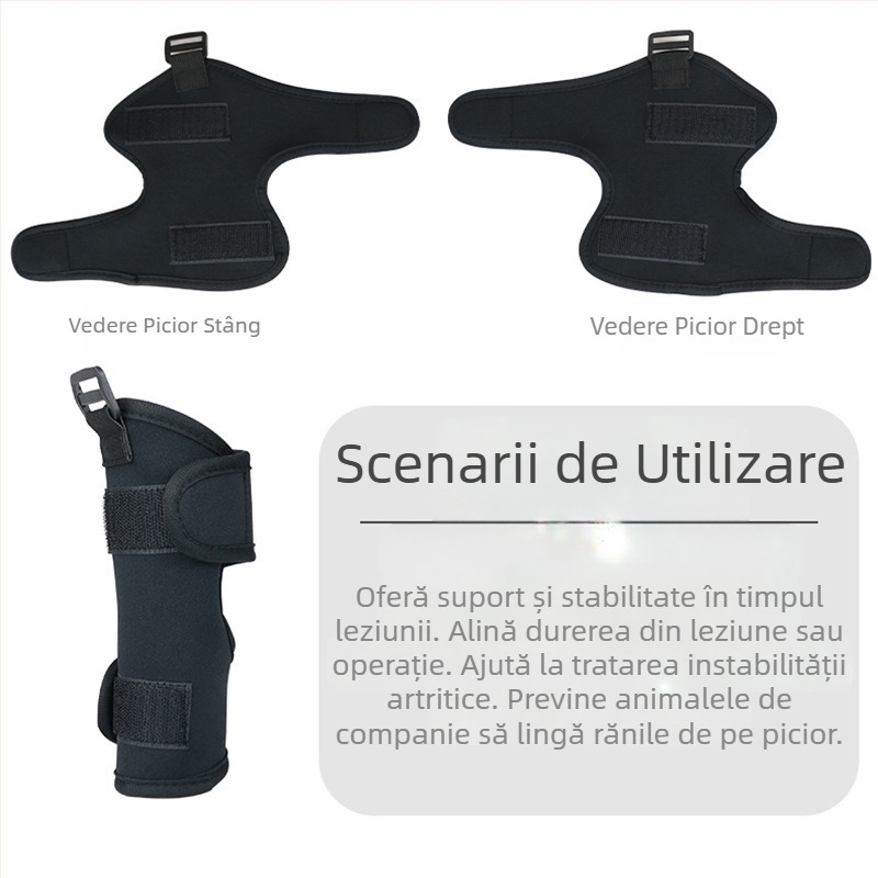 Amazon, husă pentru articulația genunchiului pentru animale de companie, husă pentru fixarea fracturii, ajutor de călătorie pentru câini răniți, cu protecție pentru picioare, husă anti-lingere pentru picioare