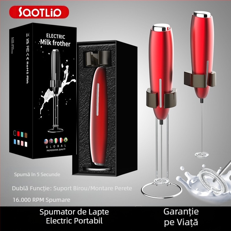 Spumător de lapte nou, spumător de cafea, spumător de lapte electric de uz casnic, blender de lapte, bătător de ouă portabil, spumător de lapte