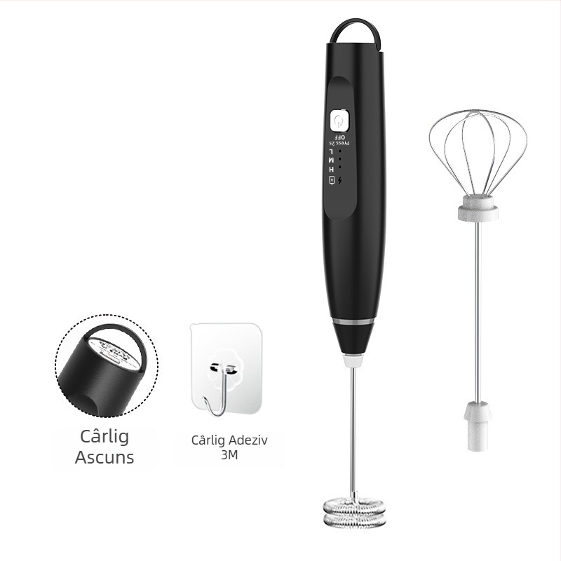 Spumător de lapte nou, spumător de cafea, spumător de lapte electric de uz casnic, blender de lapte, bătător de ouă portabil, spumător de lapte