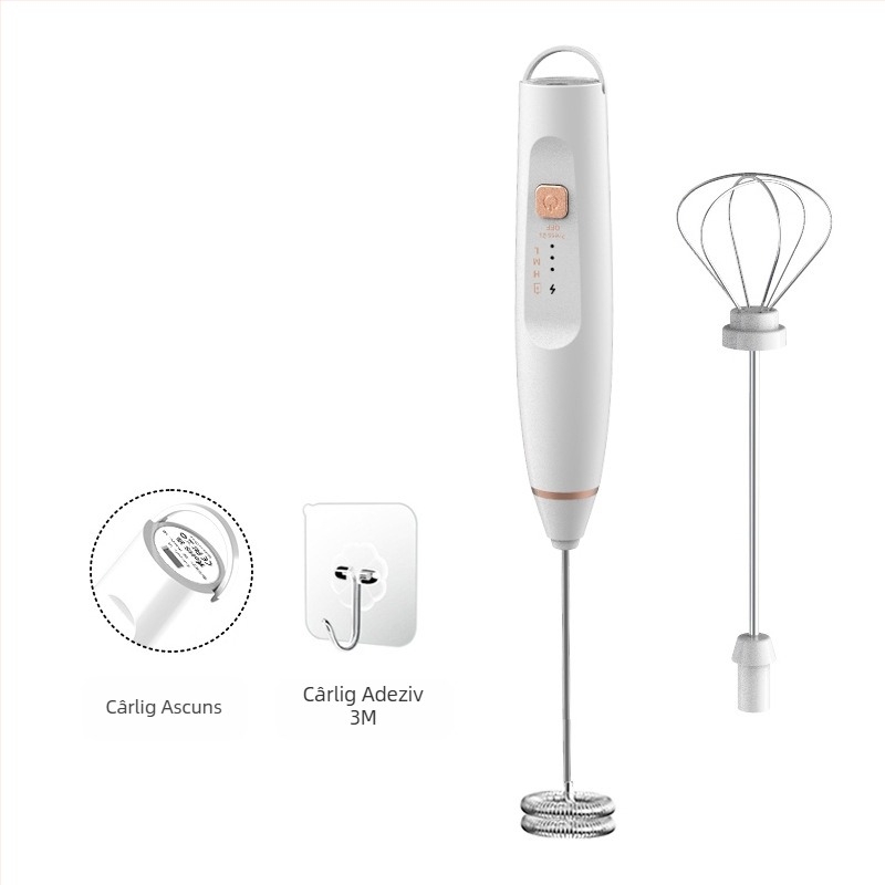 Spumător de lapte nou, spumător de cafea, spumător de lapte electric de uz casnic, blender de lapte, bătător de ouă portabil, spumător de lapte