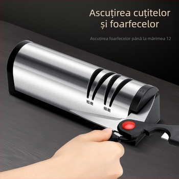 Ascuțitoare de cuțite din oțel inoxidabil cu încărcare en-gros, foarfece, ustensile de bucătărie, polizor automat de cuțite USB