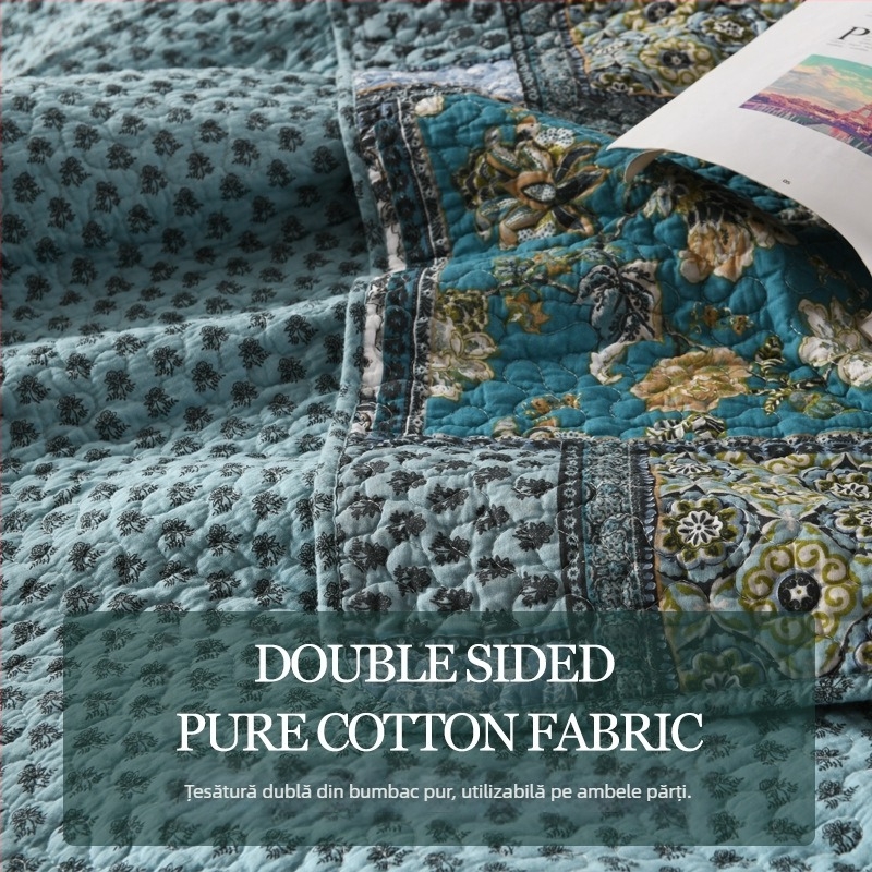 Pinli Home Textile Comerț Exterior Bumbac Pat Set Trei Piese Imitație Americană Pilotă Imprimată Bumbac Aer Condiționat Pilotă