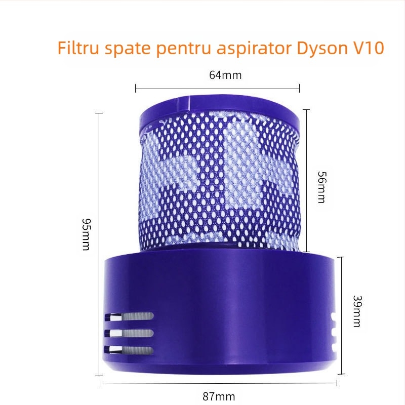 Potrivit pentru accesoriile aspiratorului Dyson V6V7V8V10V11V11V12V15 DC38, element filtrant față și spate, ecran filtrant