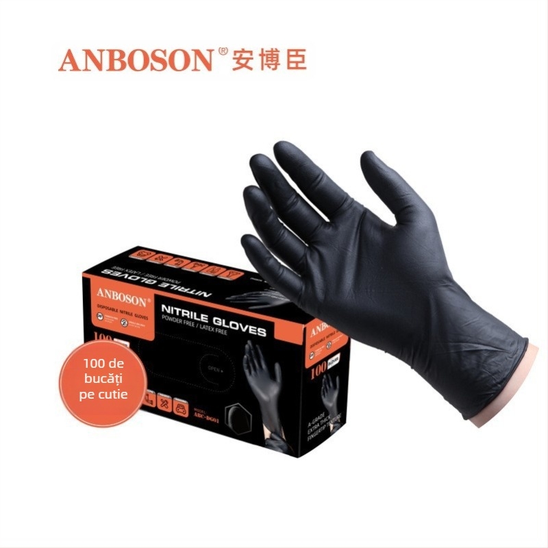 Mănuși de nitril albastru, durabile, de unică folosință Ambochen, en-gros, de calitate alimentară, impermeabile, pentru bucătărie, Ding Qing