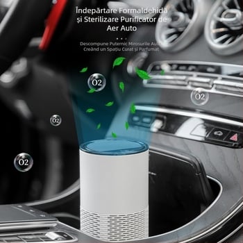 Purificator de aer auto nou USB, pe lângă formaldehidă, mini purificator de aer pentru desktop cu aromaterapie și ioni negativi pentru fumat