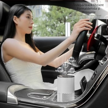 Purificator de aer auto nou USB, pe lângă formaldehidă, mini purificator de aer pentru desktop cu aromaterapie și ioni negativi pentru fumat