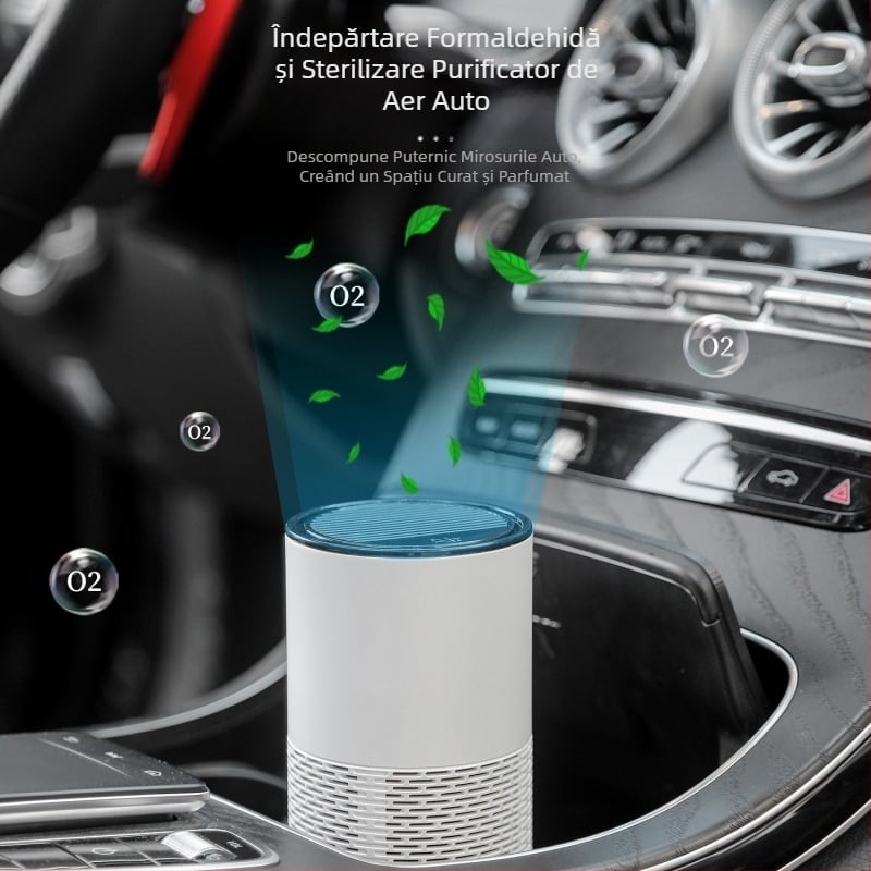 Purificator de aer auto nou USB, pe lângă formaldehidă, mini purificator de aer pentru desktop cu aromaterapie și ioni negativi pentru fumat