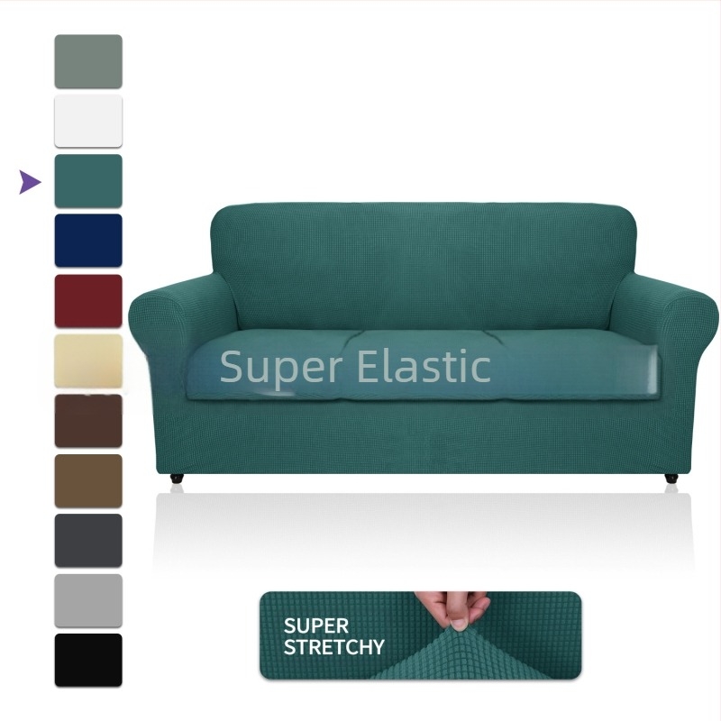 Husă de canapea din fleece Amazon, en-gros, all-inclusive, elastică, îngroșată, culoare solidă, pernă de canapea, husă de canapea din material textil pentru patru anotimpuri