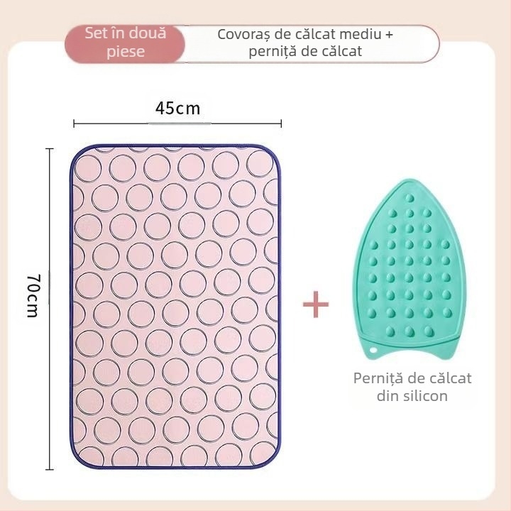 Masă de călcat de uz casnic, saltea de călcat cu șase straturi, izolație termică îngroșată, impermeabilă, pliabilă, portabilă, cu fier de călcat agățat, mașină de călcat pentru călcat
