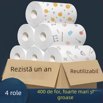 Hârtie de bucătărie îngroșată, absorbantă de apă, umedă și uscată, antiaderentă, cu ulei, de unică folosință, Lazy Rack, en-gros