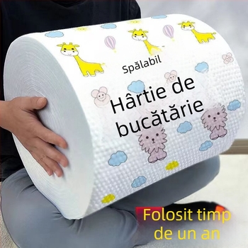 Hârtie de bucătărie îngroșată, absorbantă de apă, umedă și uscată, antiaderentă, cu ulei, de unică folosință, Lazy Rack, en-gros