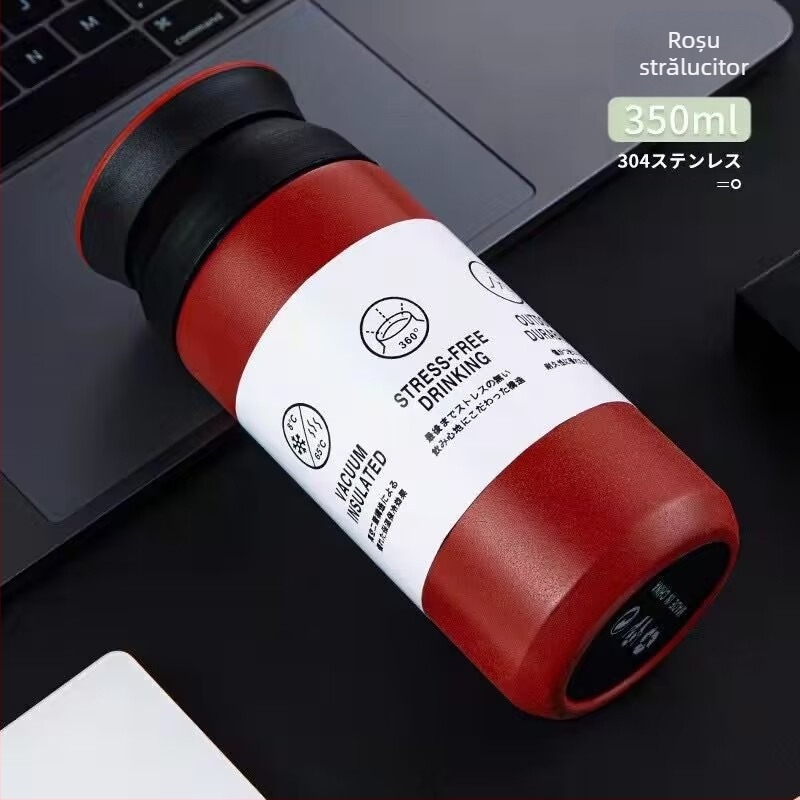 Cană de apă la modă pentru bărbați și femei, vânzare transfrontalieră, portabilă, din oțel inoxidabil, cu vid, cană dreaptă, cană cadou, cană vidată pentru birou