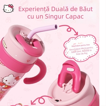 Sanrio Hello Kitty Maruko Big Mac Termos Paie Drăguț Culoare Mare Valoare Cană Apă Mașină Cupă De Gheață