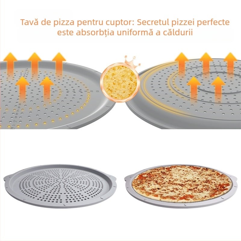 Tavă de pizza antiaderentă Amazon, rezistentă la temperaturi ridicate, curățare ușoară, cu găuri, tavă de pizza din silicon de calitate alimentară, consumabile de copt