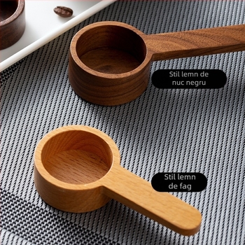 Lingură de măsurare a boabelor de cafea din nuc negru, lingură de măsurare din lemn masiv, grame, mai multe linguri, cafea pudră, lapte praf, greutate cantitativă, lingură de grame, lingură de măsurare