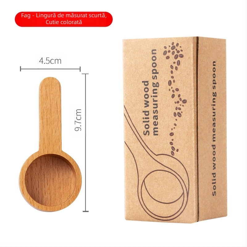 Lingură de măsurare a boabelor de cafea din nuc negru, lingură de măsurare din lemn masiv, grame, mai multe linguri, cafea pudră, lapte praf, greutate cantitativă, lingură de grame, lingură de măsurare