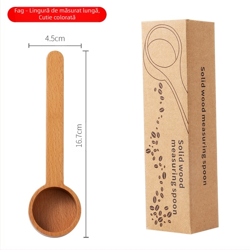 Lingură de măsurare a boabelor de cafea din nuc negru, lingură de măsurare din lemn masiv, grame, mai multe linguri, cafea pudră, lapte praf, greutate cantitativă, lingură de grame, lingură de măsurare
