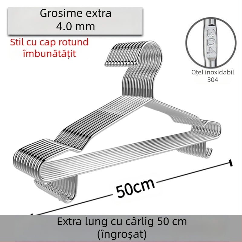 304 din oțel inoxidabil, uscător de haine agățat, cârlig de haine îngroșat, extra gros pentru bebeluși