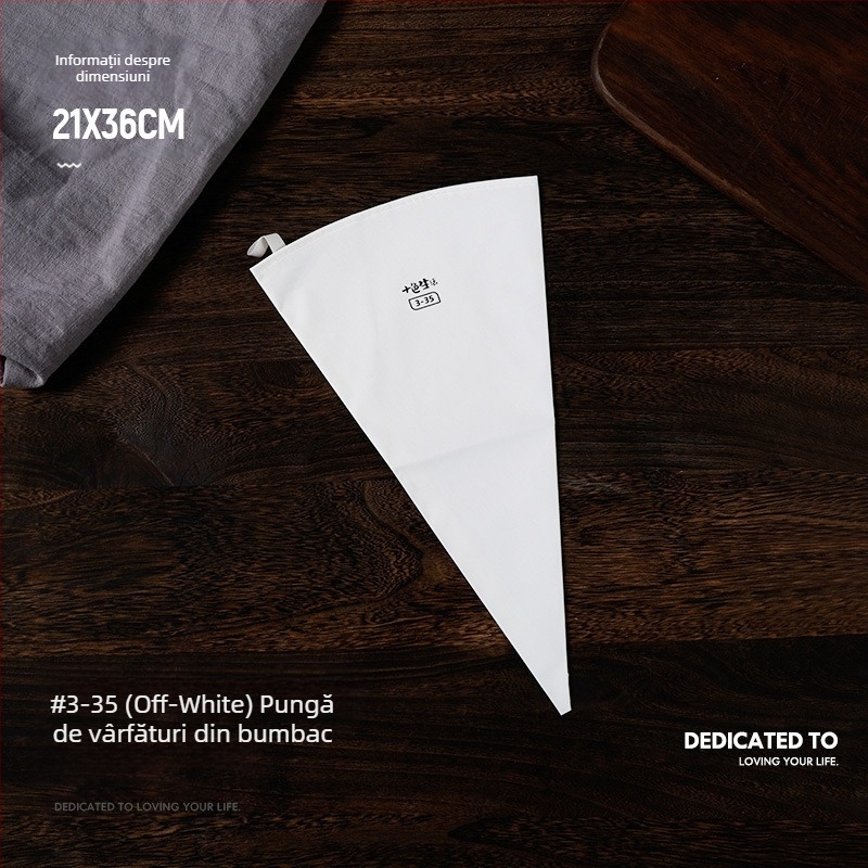 Pungă de patiserie din bumbac gros, comercială, de dimensiuni mari, pungă de biscuiți stoarcabilă, pungă de patiserie cremoasă, reutilizabilă pentru uz casnic