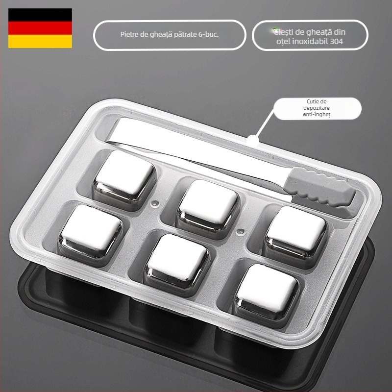 Mingi de hochei pe gheață reciclabile din oțel inoxidabil 304, congelate rapid, cu granule de fier, răcitoare de vară, Coke, Whisky