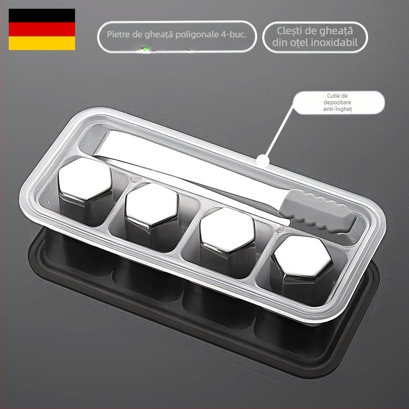 Mingi de hochei pe gheață reciclabile din oțel inoxidabil 304, congelate rapid, cu granule de fier, răcitoare de vară, Coke, Whisky