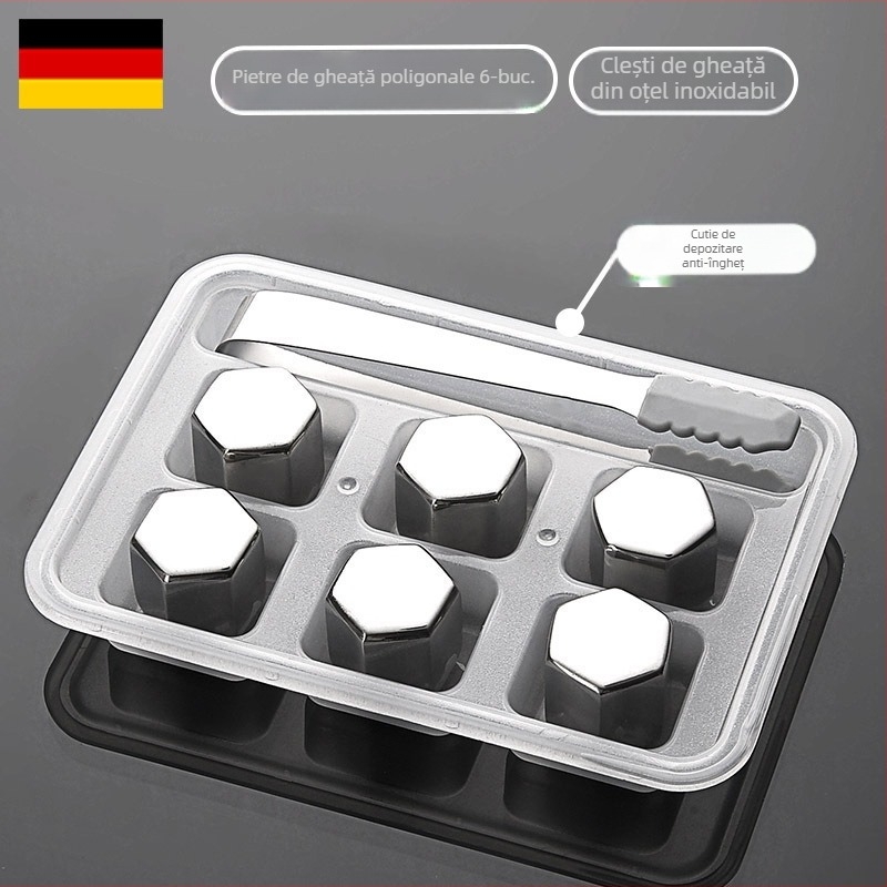 Mingi de hochei pe gheață reciclabile din oțel inoxidabil 304, congelate rapid, cu granule de fier, răcitoare de vară, Coke, Whisky