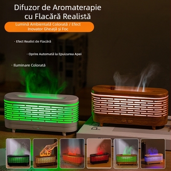 Umidificator cu flacără pentru birou, dormitor creativ, umidificator de uz casnic, mini lumină de noapte, mașină de aromaterapie cu ulei esențial transfrontalieră
