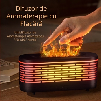 Umidificator cu flacără pentru birou, dormitor creativ, umidificator de uz casnic, mini lumină de noapte, mașină de aromaterapie cu ulei esențial transfrontalieră