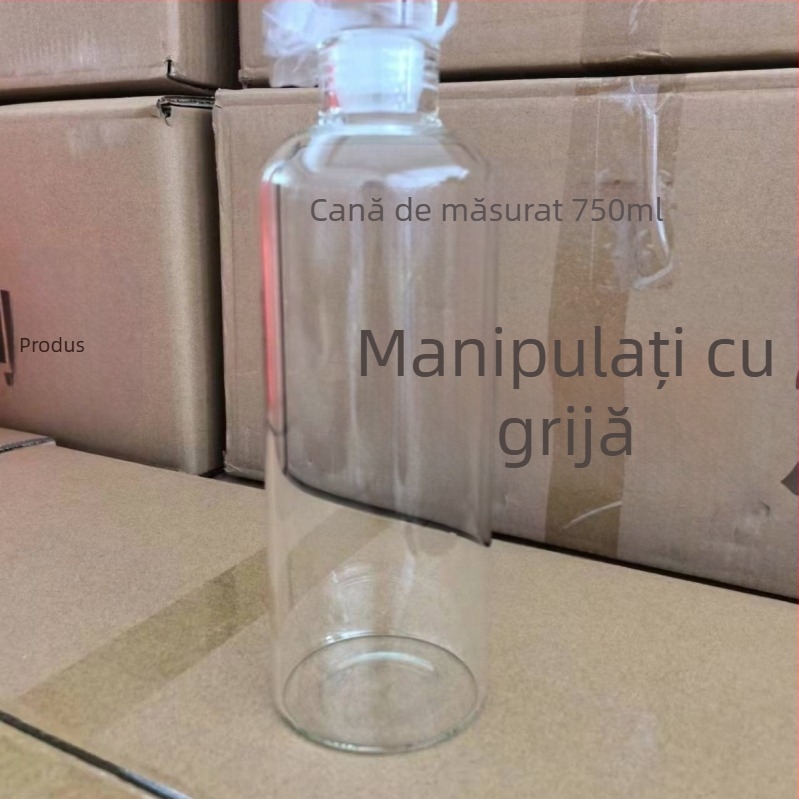 Sticlă de înaltă calitate pentru infuzare la rece, cană de ceai rezistentă la căldură cu scală de timp, cană de apă din sticlă borosilicată cu conținut ridicat de ceai, cană de ceai pentru infuzare la rece 500~1000